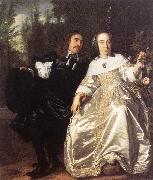 HELST, Bartholomeus van der Abraham del Court and Maria de Keersegieter sg oil on canvas